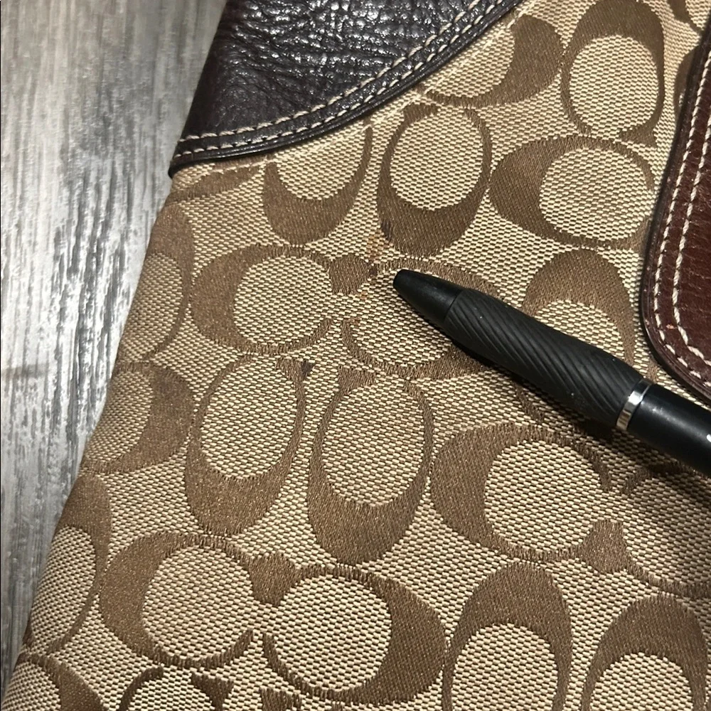 Coach Vintage‎ Y2K Signature Brown and Tan Hobo Bag